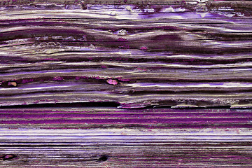 Image showing Old wooden purple door grunge texture