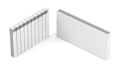 Image showing Steel and aluminum heating radiators