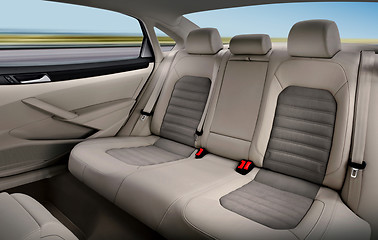 Image showing back passenger seats of car 