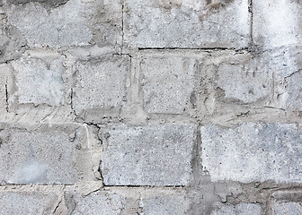 Image showing Old Concrete Block Wall Background - Grunge Texture