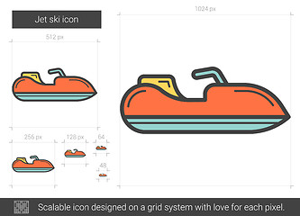 Image showing Jet ski line icon.