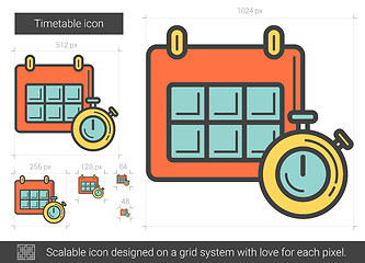 Image showing Timetable line icon.