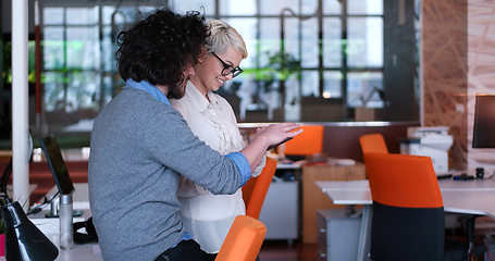 Image showing Startup Business Team At A Meeting at modern office building