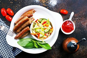 Image showing grilled sausages 