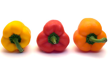 Image showing Three Colored Peppers