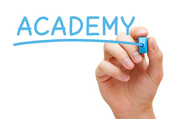 Image showing Word Academy Handwritten With Blue Marker