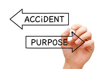 Image showing Purpose Or Accident Arrows Concept