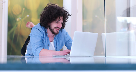 Image showing man enjoying relaxing lifestyle