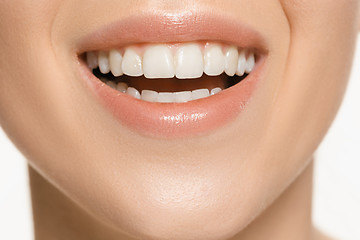 Image showing Beautiful and healthy woman smile, close-up