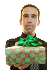 Image showing Businessman With Present