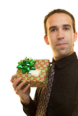 Image showing Worker With Gift