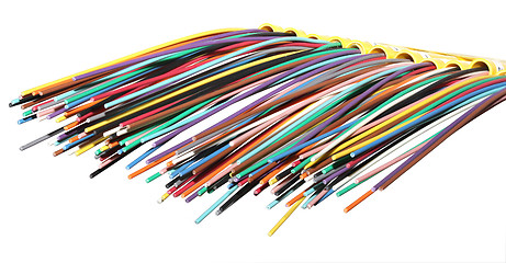 Image showing Fiber optical network cable close up