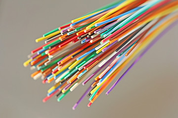 Image showing Fiber optical network cable close up