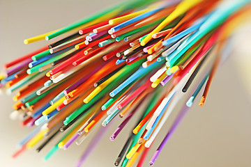 Image showing Fiber optical network cable close up