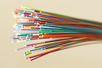 Image showing Fiber optical network cable close up