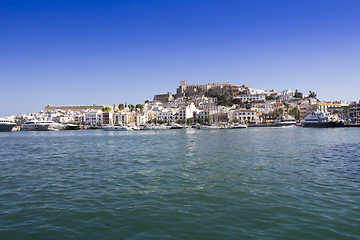 Image showing Ibiza town of Eivissa with the cathedral and old town