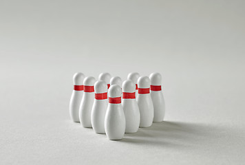 Image showing bowling pins triangle