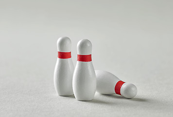 Image showing three bowling pins