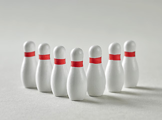 Image showing miniature bowling pins