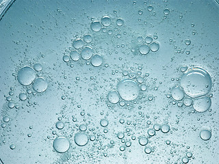 Image showing cosmetic liquid with bubbles