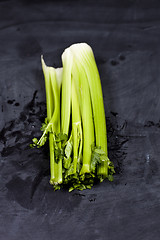 Image showing Fresh green organic celery.