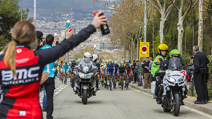 Image showing The Peloton in Barcelona - Tour de Catalunya 2016