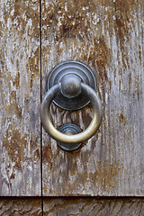 Image showing Ancient italian door handle.