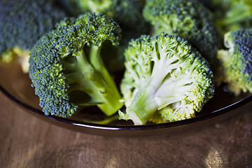 Image showing Fresh green organic broccoli.