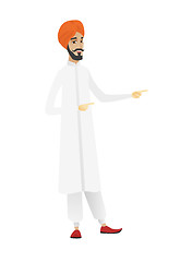 Image showing Hindu businessman pointing to the side.