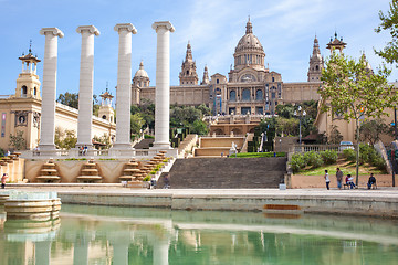 Image showing Palau Nacional in Barcelona, Spain