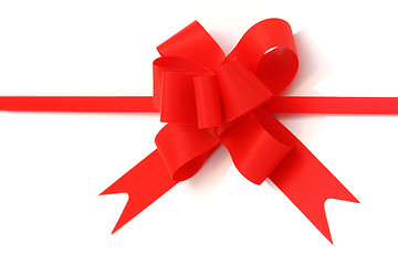 Image showing red gift bow