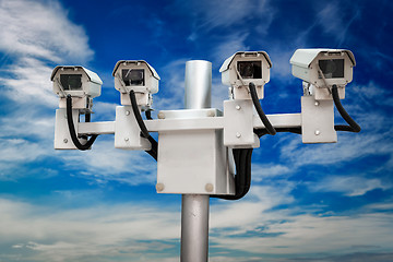 Image showing CCTV monitoring security cameras.