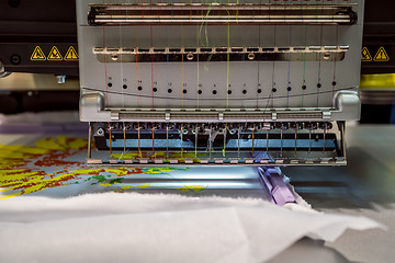 Image showing Automatic industrial sewing machine for stitch by digital patter