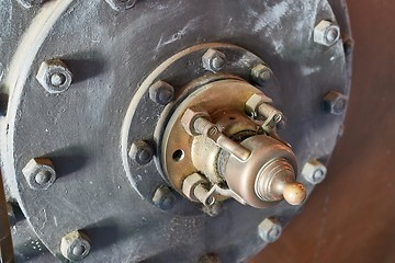 Image showing Old Wheel Hub Closeup