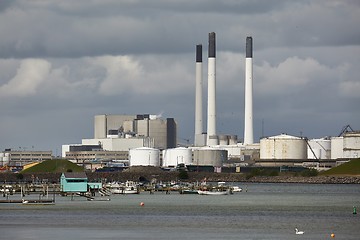 Image showing Industrial Facilities by the sea