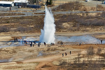 Image showing Erupting geyser in Iceland