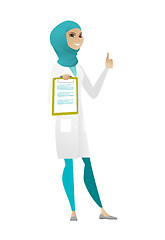 Image showing Doctor with clipboard giving thumb up.