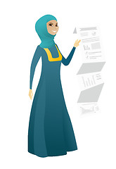 Image showing Business woman presenting business report.
