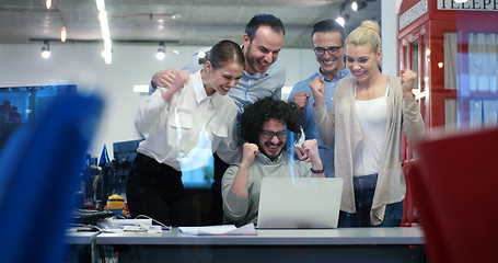 Image showing Startup Business Team At A Meeting at modern office building