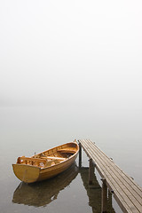 Image showing Boat on a misty morning