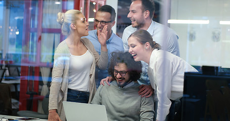 Image showing Startup Business Team At A Meeting at modern office building