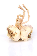 Image showing two garlic bulbs