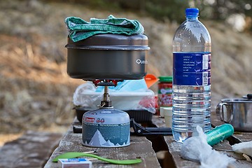 Image showing Camping cooking equipment