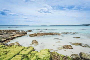 Image showing Pure white sands of Jervis Bay