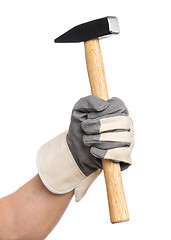 Image showing Worker hand with Hammer