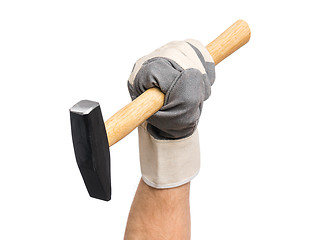 Image showing Worker hand with Hammer