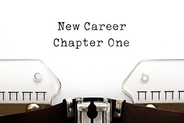 Image showing New Career Chapter One Typewriter Concept