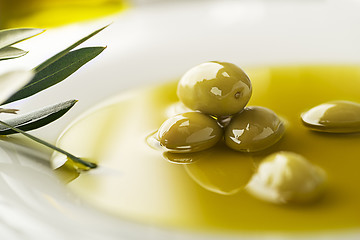 Image showing Olive oil background