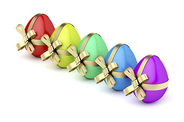 Image showing Colorful Easter eggs