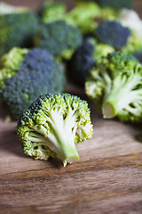 Image showing Fresh green organic broccoli.